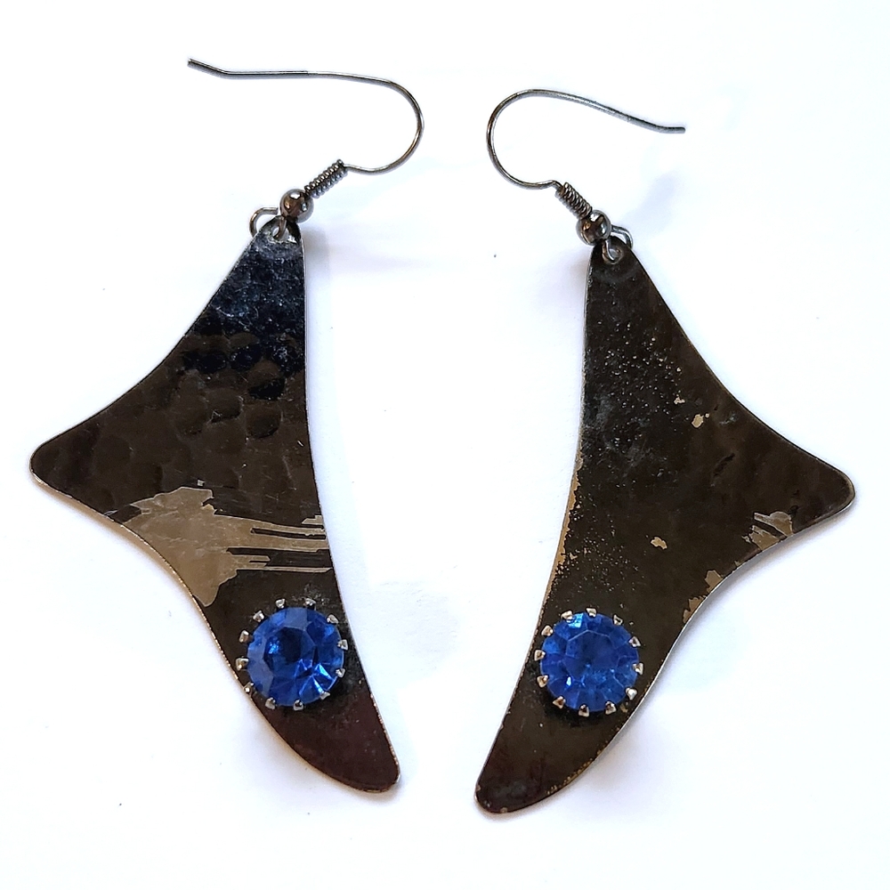 THE SCALENE 80s !!!! VTG GEM EARRINGS